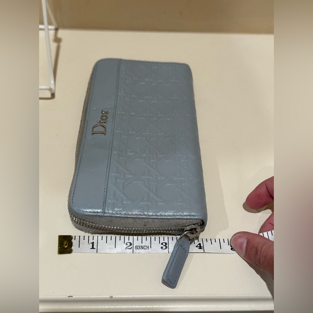 Dior Cannage Grey Zip Long Wallet - Picture 13 of 13
